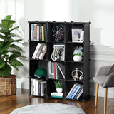 NNEAGS 4 Tier 12-Cube Black Portable Wardrobe Divide-Grid Modular Storage Organiser Foldable Closet