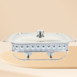 NNEAGS 2L Lace Edge Dining Stove Silver Color Portable Dining Cooking Appliance for Kitchen Essential