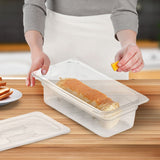 NNEAGS 100mm Clear Gastronorm GN Pan 1/3 Food Tray Storage Bundle of 2 with Lid