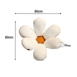 NNEAGS White Daisy Flower Shape Cushion Soft Leaning Bedside Pad Floor Plush Pillow Home Decor