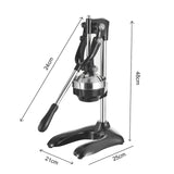 NNEAGS Stainless Steel Manual Juicer Hand Press Juice Extractor Squeezer Lemon Orange Citrus Black