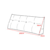 NNEAGS 100cm Rose Red Triangular Wedge Bed Pillow Headboard Backrest Bedside Tatami Cushion Home Decor