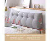 NNEAGS 2X 180cm Silver Triangular Wedge Bed Pillow Headboard Backrest Bedside Tatami Cushion Home Decor