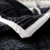 NNEAGS 2X Black Throw Blanket Warm Cozy Double Sided Thick Flannel Coverlet Fleece Bed Sofa Comforter