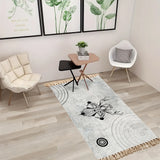 NNEAGS 90cm Woven Minimalist Bedroom Area Rug Carpet, Home Decor
