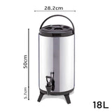 NNEAGS 2X 18L Portable Insulated Cold/Heat Coffee Tea Beer Barrel Brew Pot With Dispenser