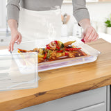 NNEAGS 65mm Clear Gastronorm GN Pan 1/1 Food Tray Storage Bundle of 4 with Lid