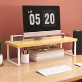 NNEAGS 2X 50cm Wood Computer Monitor Elevated Stand Desktop Support Station Rack