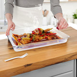 NNEAGS 65mm Clear Gastronorm GN Pan 1/2 Food Tray Storage