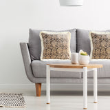 NNEAGS 45cm Wabi-sabi Floral Cover & Vintage Dark Floral Tassel Square Throw  Pillow