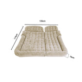 NNEAGS 2X Beige Inflatable Car Boot Mattress Portable Camping Air Bed Travel Sleeping Essentials