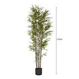NNEAGS 2X 210cm Lucky Bamboo Tree Bambusa Vulgaris Artificial Plant w/ 7 Branches Home Accent Decor