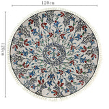 NNEAGS 120cm Mandala Area Rug for Living Room Lounge, Bedroom, Anti-slip Doormat, Home Decor
