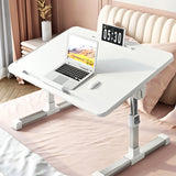 NNEAGS 2X 60X40cm White Small Laptop Bed Portable Foldable Study Table Adjustable