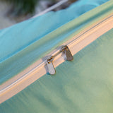 NNEAGS 2X 180cm Light Blue Princess Bed Pillow Headboard Backrest Bedside Tatami Sofa Cushion with Ruffle Lace Home Decor
