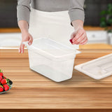 NNEAGS 150mm Clear Gastronorm GN Pan 1/3 Food Tray Storage Bundle of 2 with Lid