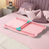 NNEAGS 2X Pink Portable Bed Table Adjustable Folding Mini Desk With Mini Drawer and Cup-Holder Home Decor