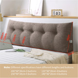 NNEAGS 2X 180cm Coffee Triangular Wedge Bed Pillow Headboard Backrest Bedside Tatami Cushion Home Decor