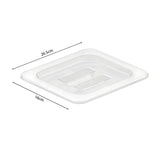 NNEAGS Clear Gastronorm 1/6 GN Lid Food Tray Top Cover Bundle of 2