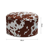NNEAGS 2X 48x35cm Round Soft Pouffe Seat Cushion Elegant Home Accent D?cor Stylish Footstool
