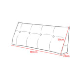 NNEAGS 2X 180cm Rose Red Triangular Wedge Bed Pillow Headboard Backrest Bedside Tatami Cushion Home Decor