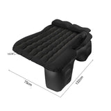 NNEAGS Black Ripple Inflatable Car Mattress Portable Camping Air Bed Travel Sleeping Kit Essentials