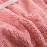 NNEAGS 2X Throw Blanket Warm Cozy Double Sided Thick Flannel Coverlet Fleece Bed Sofa Comforter Pink