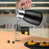 NNEAGS 1.2L Stainless Steel Kettle Insulated Vacuum Flask Water Coffee Jug Thermal Black