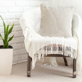 NNEAGS 50cm Beige Internet Celebrity 3D Arched Raised Pattern Throw Pillow