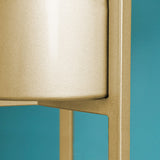 NNEAGS 30CM Gold Metal Plant Stand with Flower Pot Holder Corner Shelving Rack Indoor Display