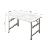 NNEAGS 2X 120x60x75cm White Foldable Computer Study Table Easy Assembly Desk No Chair