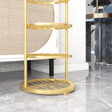 NNEAGS 2X 7 Tier Bunny Ears Shape  Gold Plated Metal Shoe Organizer Space Saving Portable Footwear Storage Shelf