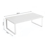 NNEAGS 2X 50cm White Computer Monitor Elevated Stand Desktop Support Station Rack