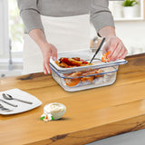 NNEAGS 65mm Clear Gastronorm GN Pan 1/6 Food Tray Storage