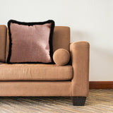 NNEAGS 2X 50cm Mid-century Style Raised Embroidery Texture Edged Square Throw Pillow