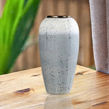 NNEAGS 35x17cm White and Grey Large Ceramic Flower Vase Elegant Living Room Home Decor