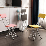 NNEAGS Blue Foldable Chair Space Saving Lightweight Portable Stylish Seat Home Decor Set of 2