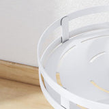 NNEAGS 2X 2 Tier Steel White Round Rotating Multi-Function Kitchen Portable Storage Spice Seasoning Kitchen Countertop Organiser Shelf