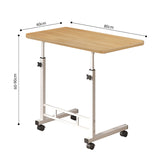 NNEAGS 2X 40x80cm Walnut Bedside Table Movable Bedroom Desk Student Computer Table