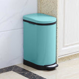 NNEAGS 2X 10L Foot Pedal Stainless Steel Rubbish Recycling Garbage Waste Trash Bin U Blue