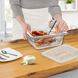 NNEAGS 65mm Clear Gastronorm GN Pan 1/6 Food Tray Storage with Lid