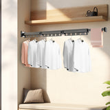 NNEAGS 127.5cm Wall-Mounted Clothing Dry Rack Retractable Space-Saving Foldable Hanger