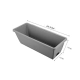 NNEAGS 49.5cm Gray Rectangular Planter Vegetable Herb Flower Outdoor Plastic Box with Holder Balcony Garden Decor Set of 4