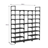 NNEAGS 2X 21-Shelf Tier Shoe Storage Shelf Space-Saving Caddy Rack Organiser with Handle