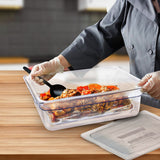 NNEAGS 150mm Clear Gastronorm GN Pan 1/2 Food Tray Storage with Lid