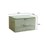 NNEAGS 2X Green Large Portable Double Zipper Storage Box Moisture Proof Clothes Basket Foldable Home Organiser