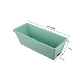 NNEAGS 49.5cm Green Rectangular Planter Vegetable Herb Flower Outdoor Plastic Box with Holder Balcony Garden Decor Set of 5