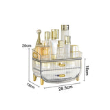 NNEAGS 2X 3 Tier Transparent Multifunctional Countertop Cosmetic Storage Makeup Skincare Holder Jewelry Cabinet Bathroom Desk Drawer Vanity Organiser