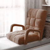 NNEAGS 2X Foldable Lounge Cushion Adjustable Floor Lazy Recliner Chair with Armrest Coffee