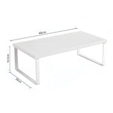 NNEAGS 2X 40cm White Computer Monitor Elevated Stand Desktop Support Station Rack